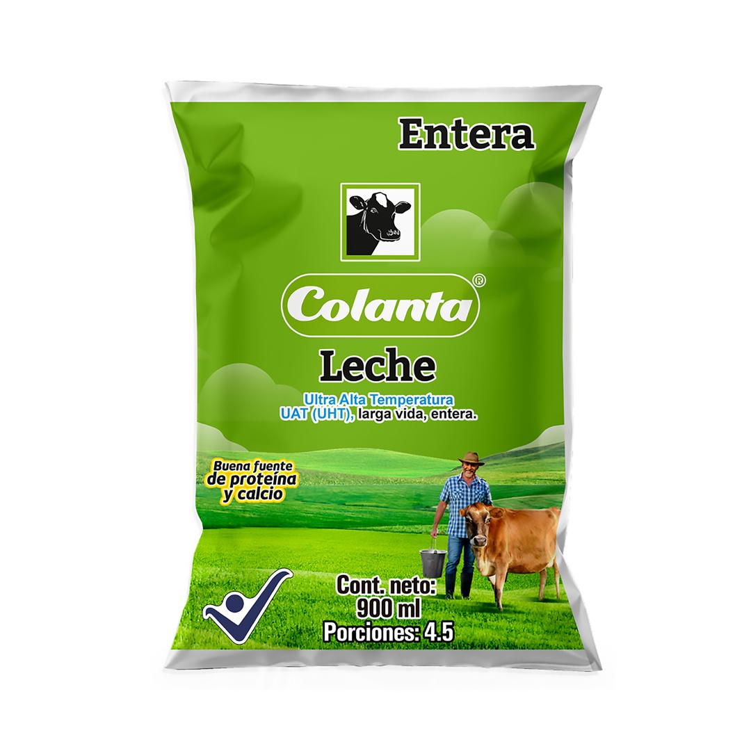 LECHE ENTERA  COLANTA BOLSA  X 900 ML.