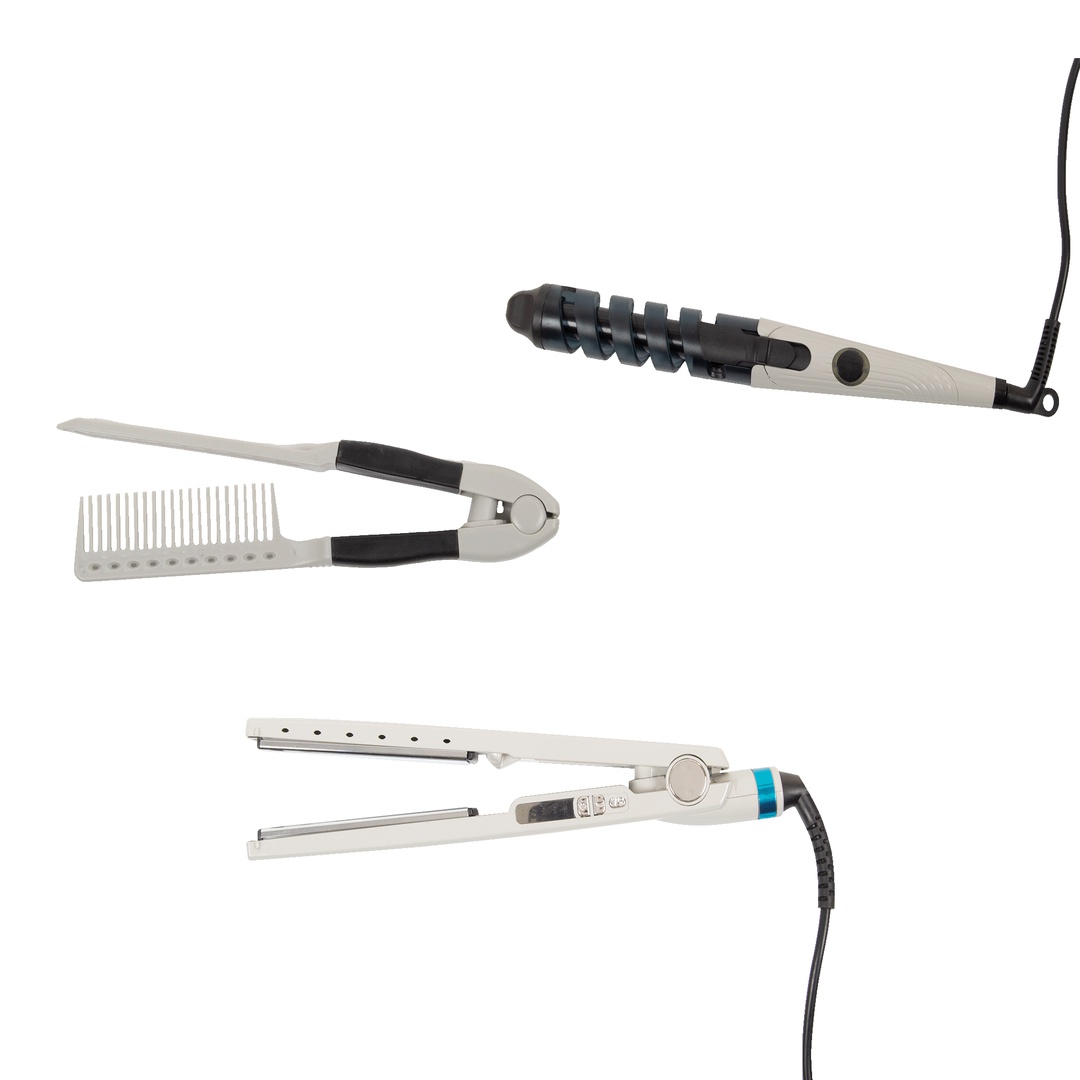 COMBO PLANCHA RIZADOR Y PEINE HOFFEN 04